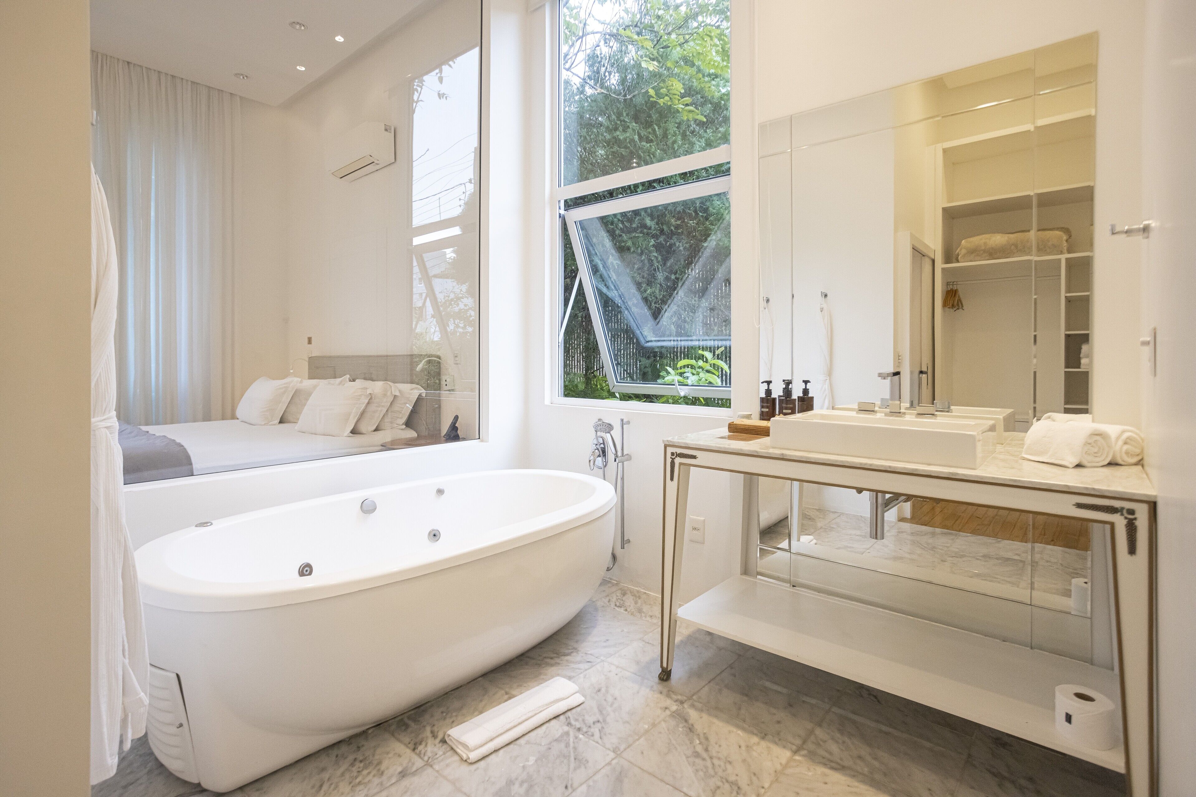 presidential suite, 1 king bed | bathroom | designer toiletries, hair dryer, bathrobes, slippers
