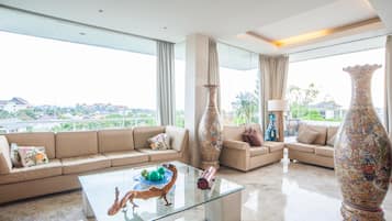 Penthouse, 2 Bedrooms | Living room | TV