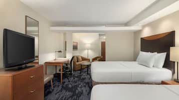Premium bedding, down duvets, in-room safe, desk