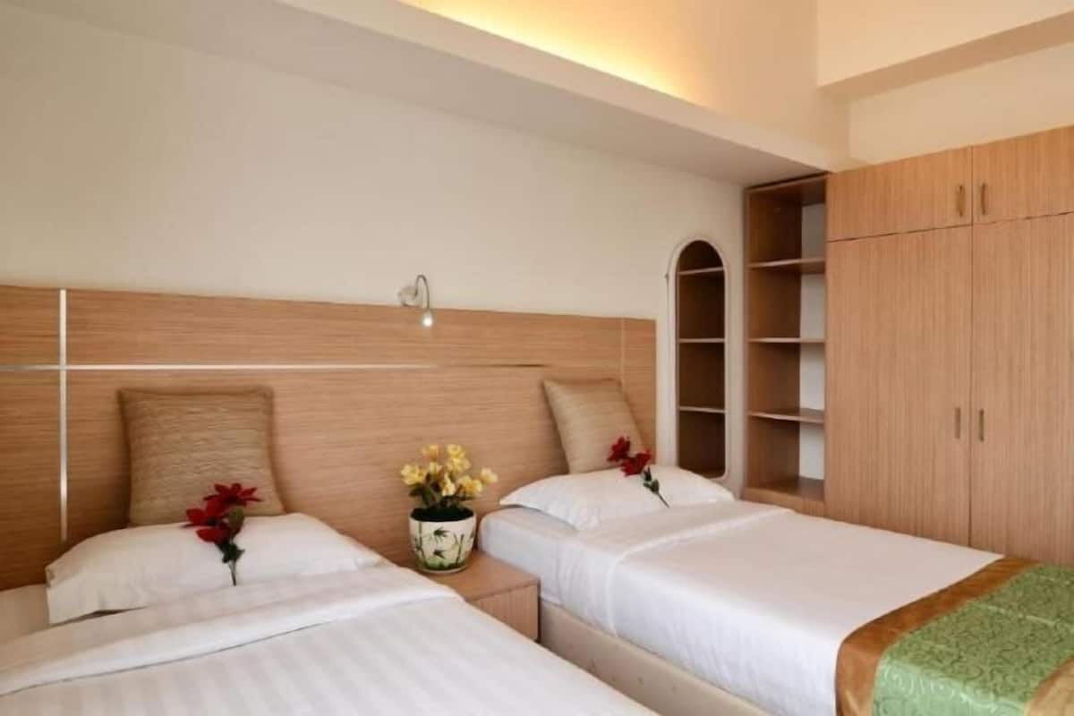 3 chambres, coffres-forts dans les chambres, rideaux occultants