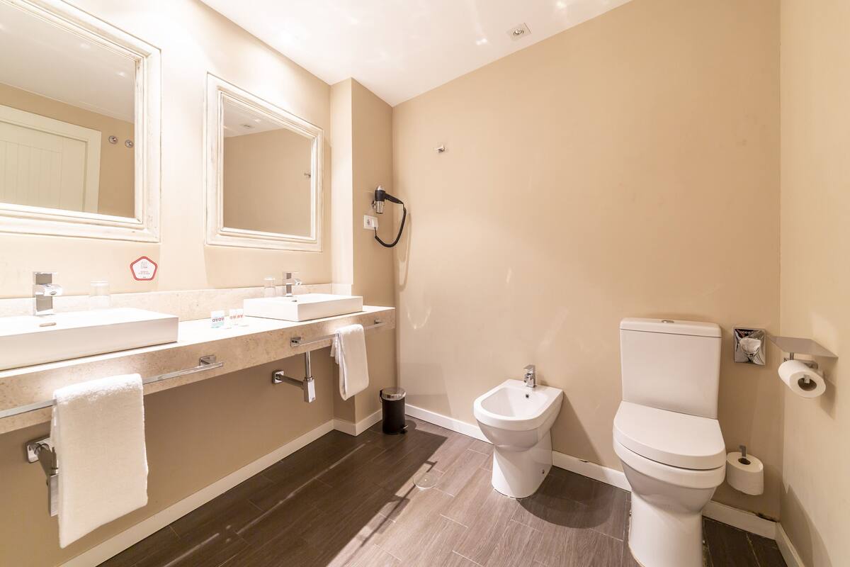 double room (extra bed) | bathroom | shower, free toiletries, hair dryer, towels