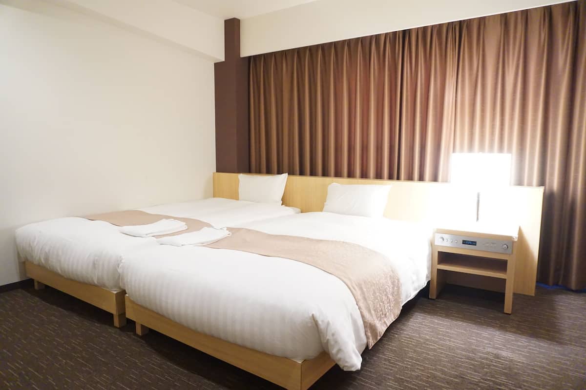 Down duvets, desk, blackout curtains, soundproofing