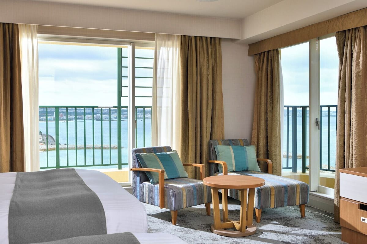 premier ocean view twin (main building)  | 1 bedroom, in-room safe, desk, blackout curtains