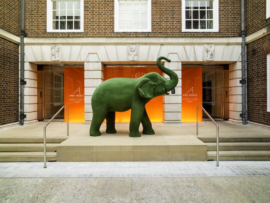 Vista frontal de la propiedad