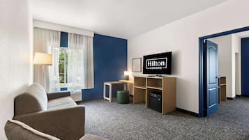 50-inch flat-screen TV with satellite channels, TV, Netflix