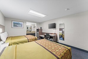 Deluxe Room, 2 Queen Beds, Non Smoking | Egyptian cotton sheets, premium bedding, pillowtop beds, desk