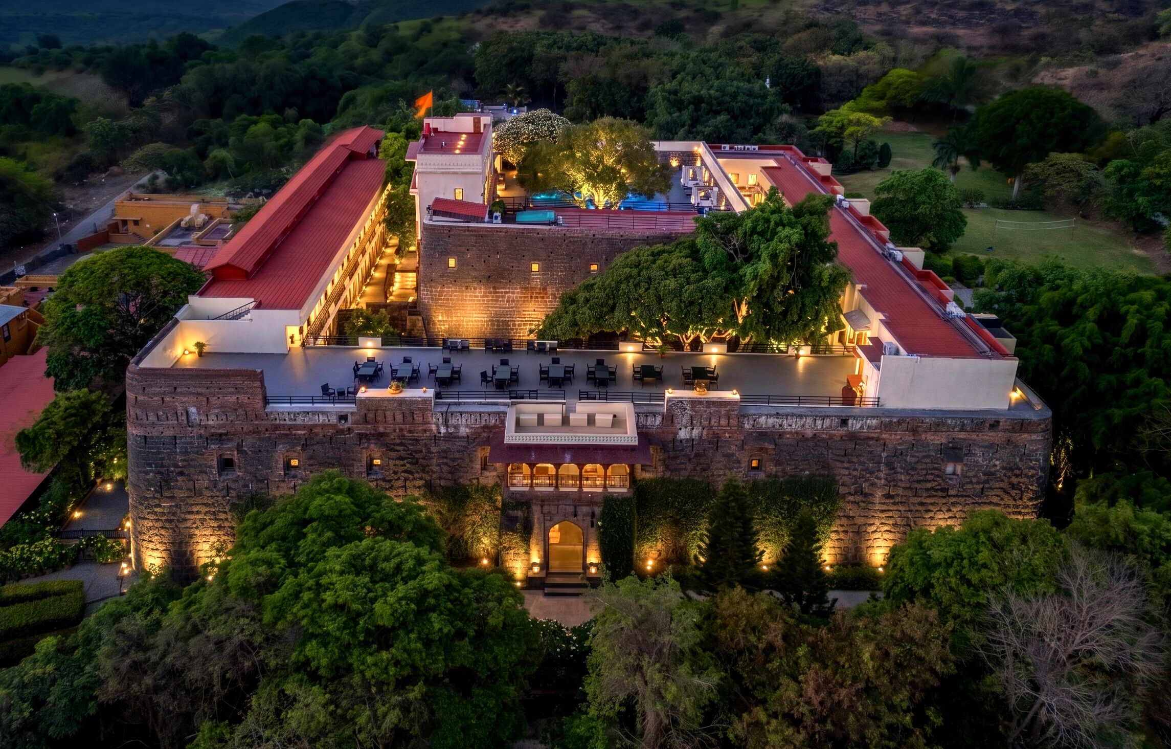 Front of property – evening/night