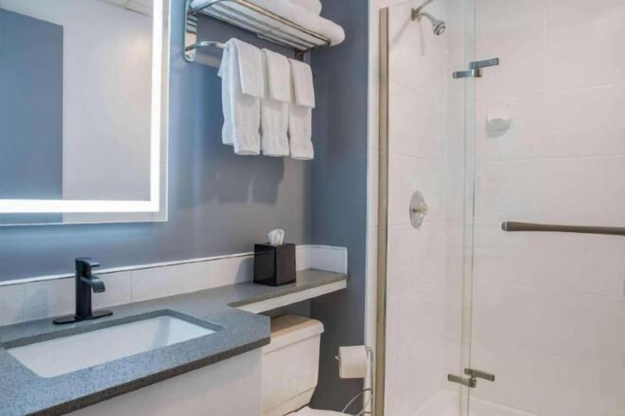 浴室 | 淋浴/盆浴组合、吹风机、毛巾