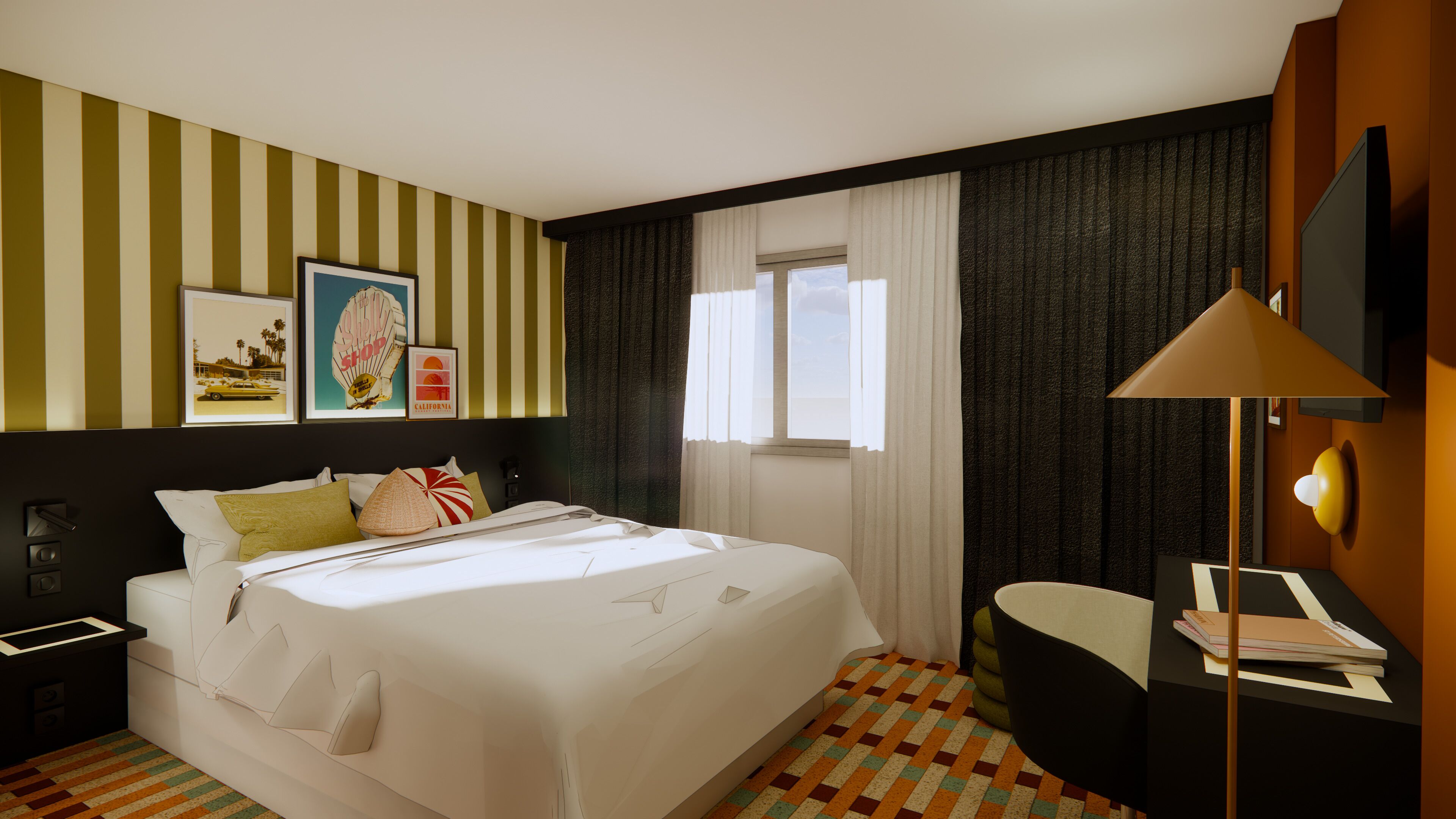 Chambre Standard Double ou avec lits jumeaux | Literie de qualité supérieure, bureau