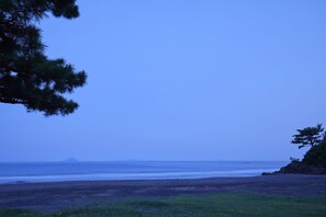 在海滩