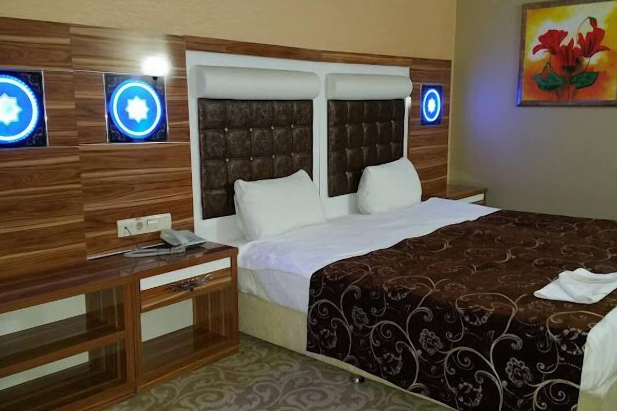 Blackout drapes, soundproofing, iron/ironing board (on request)