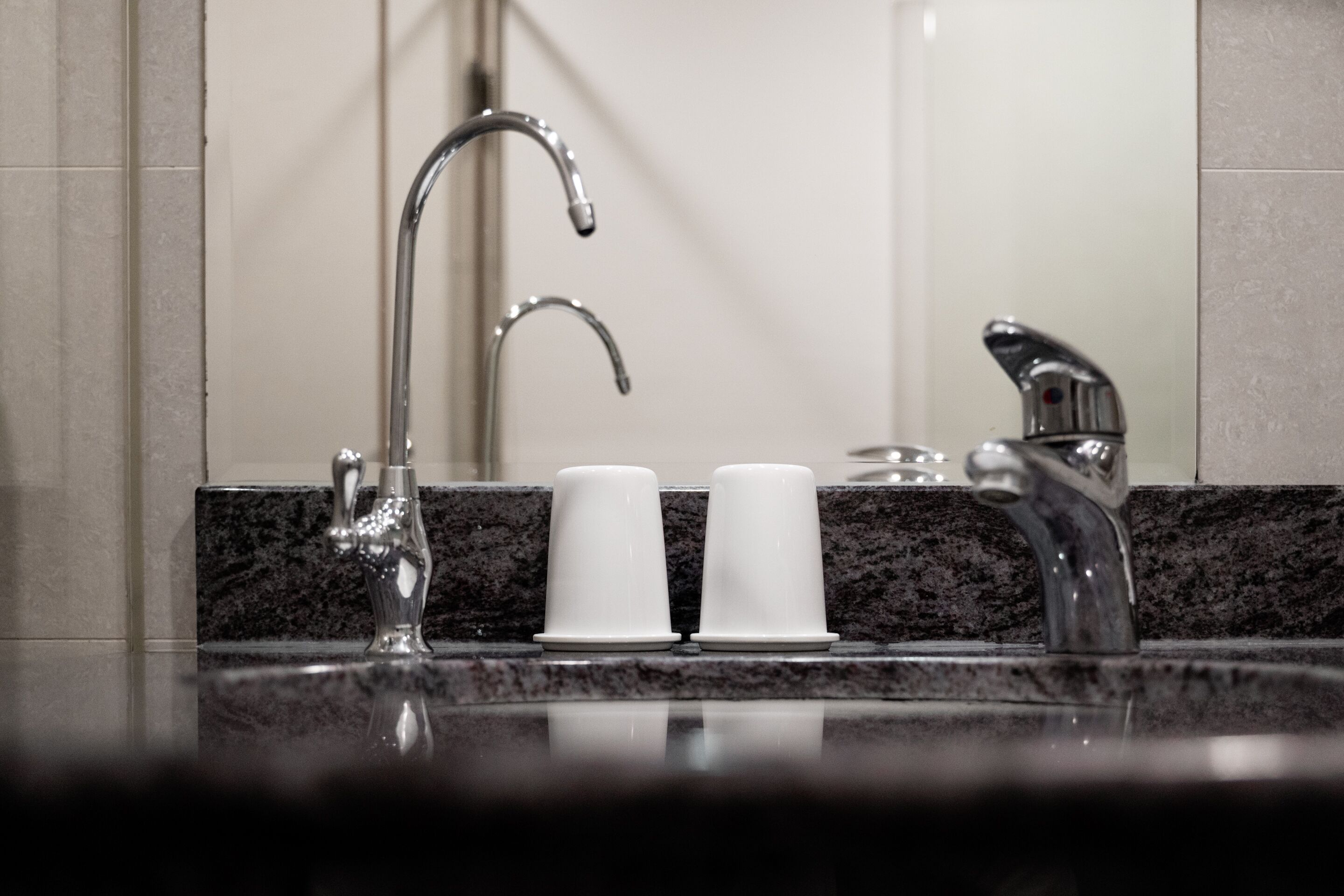 superior double room | bathroom | shower, free toiletries, hair dryer, slippers