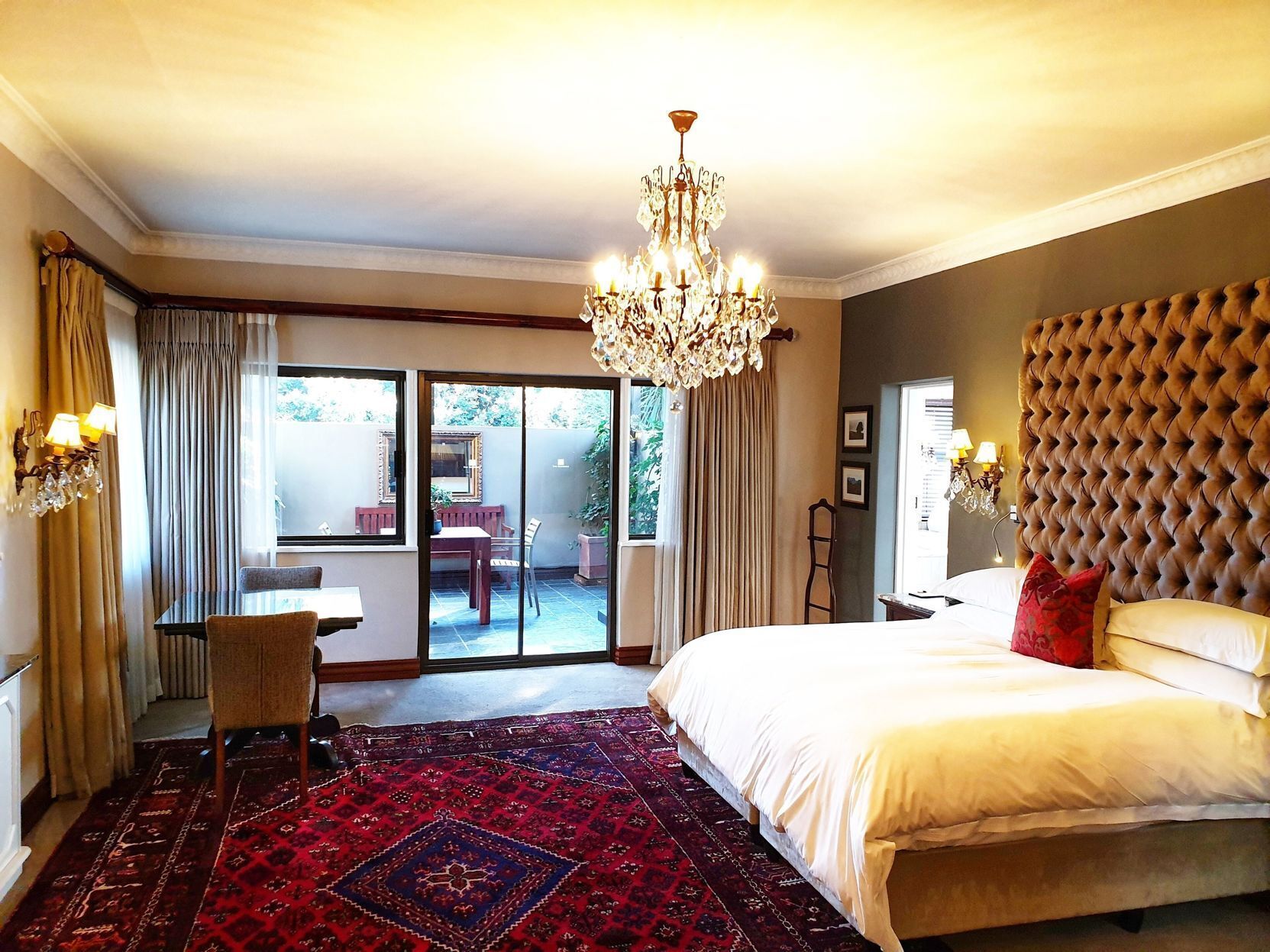 Egyptian cotton sheets, down duvets, pillow-top beds, minibar