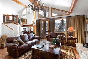 Queen Esther Home at Deer Valley - 4 Bedroom - #2436 | Living area | Flat-screen TV, fireplace