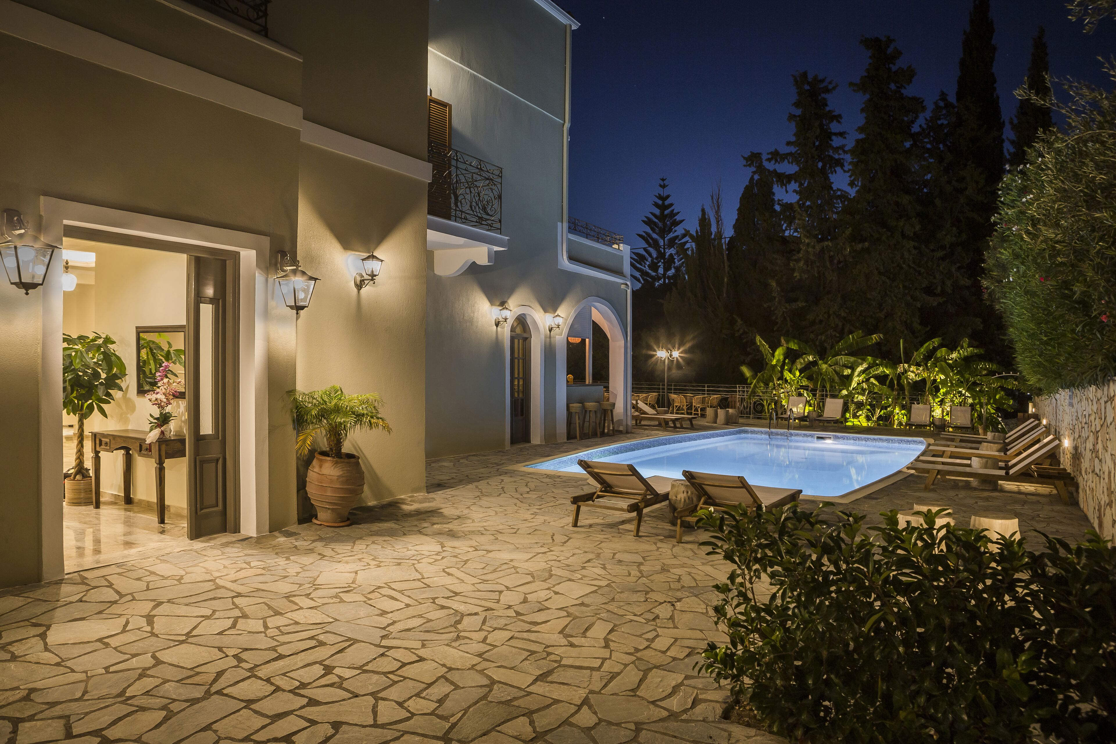 front of property – evening/night