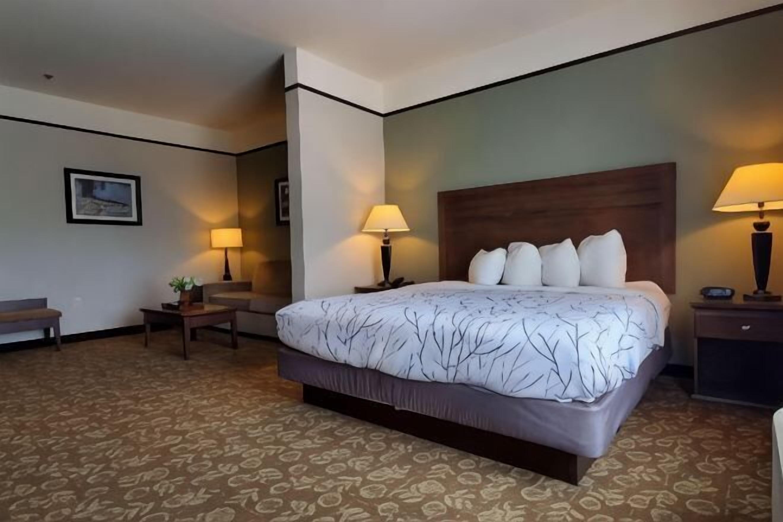 Pillowtop beds, desk, laptop workspace, blackout drapes