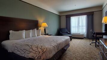 Standard Room, 1 King Bed, Non Smoking, Refrigerator & Microwave | Pillowtop beds, desk, laptop workspace, blackout drapes
