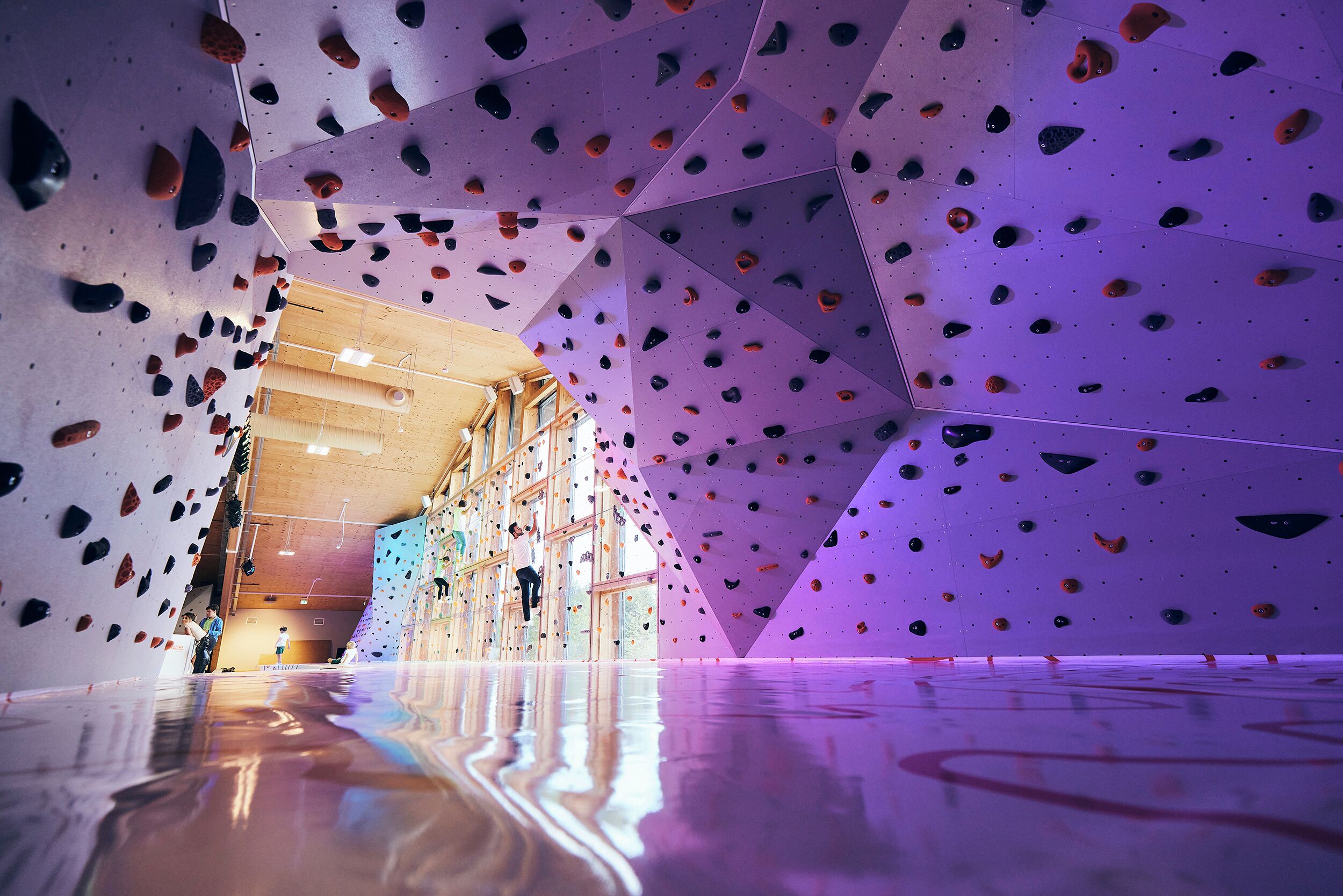 rock climbing wall – indoor