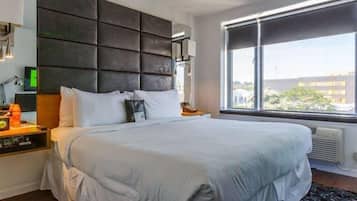 Pillow-top beds, blackout curtains, iron/ironing board, free WiFi