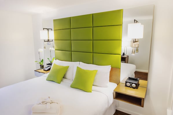 Pillow-top beds, blackout curtains, iron/ironing board, free WiFi