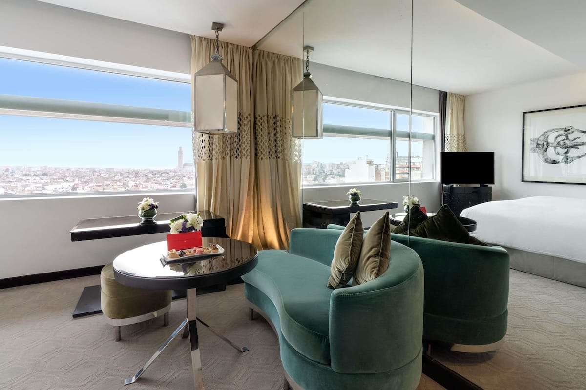 1 bilik tidur, peralatan tempat tidur premium, bar mini