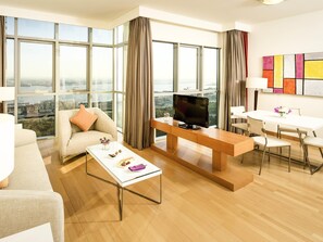 Apartment, 1 Schlafzimmer | Schreibtisch, Verdunkelungsvorhänge, kostenloses WLAN, Bettwäsche