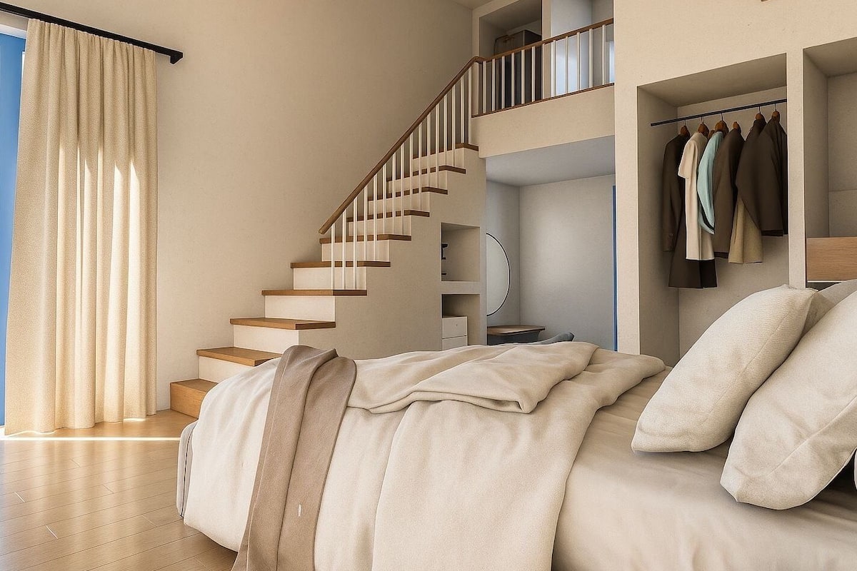 小型开间套房, 1 间卧室, 海景 (Htenia) | 高档床上用品、客房内保险箱、办公桌、笔记本电脑工作区