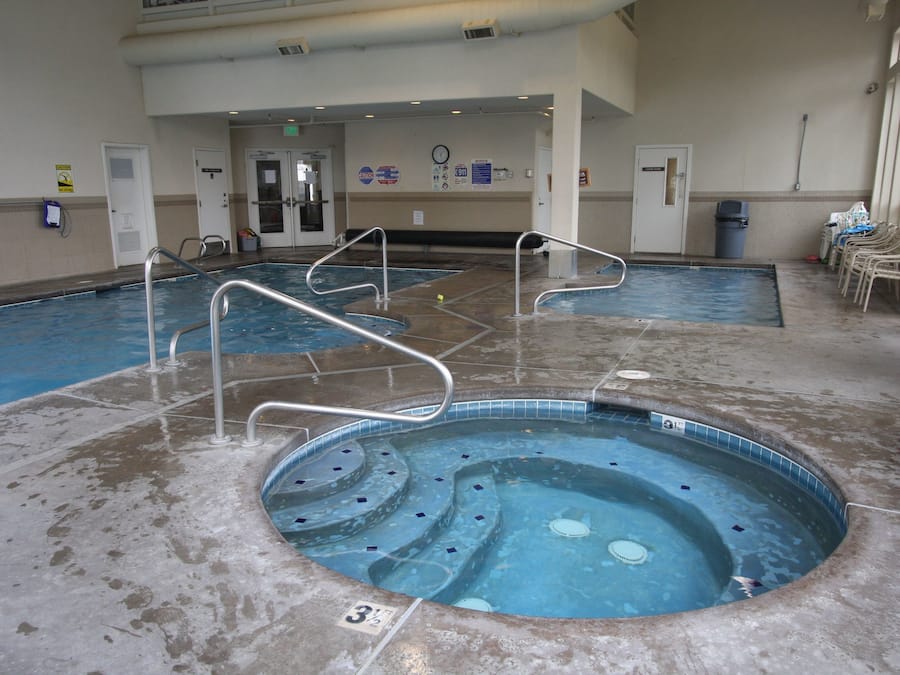 Indoor pool, seasonal outdoor pool