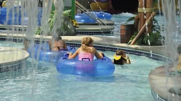 Indoor pool, outdoor pool, sun loungers