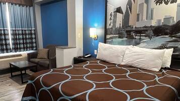 In-room safe, desk, blackout curtains, iron/ironing board