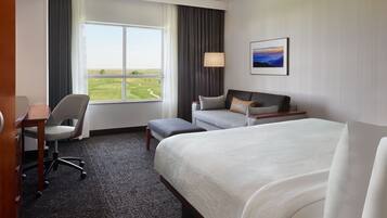 In-room safe, desk, laptop workspace, blackout drapes