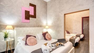 Egyptian cotton sheets, premium bedding, down comforters, in-room safe