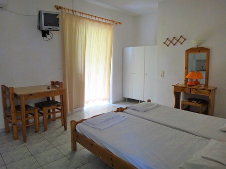 Desk, soundproofing, iron/ironing board, rollaway beds