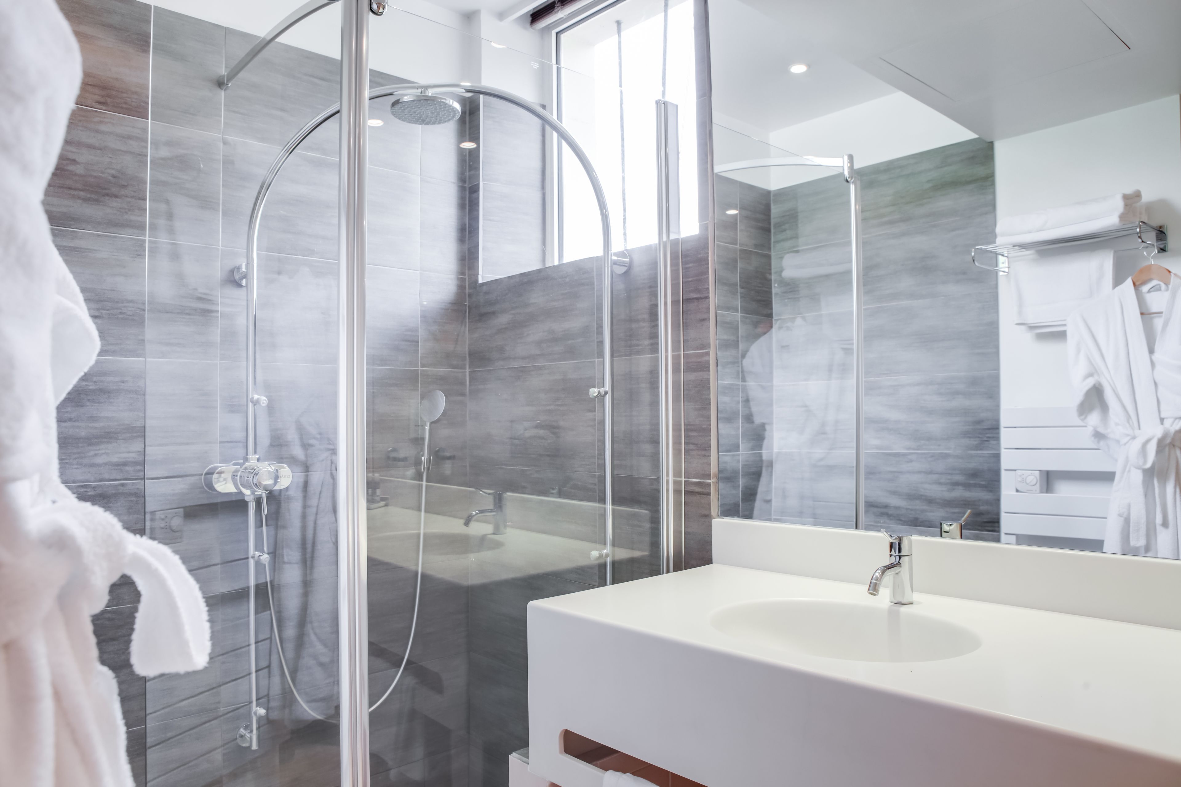 free toiletries, hair dryer, towels