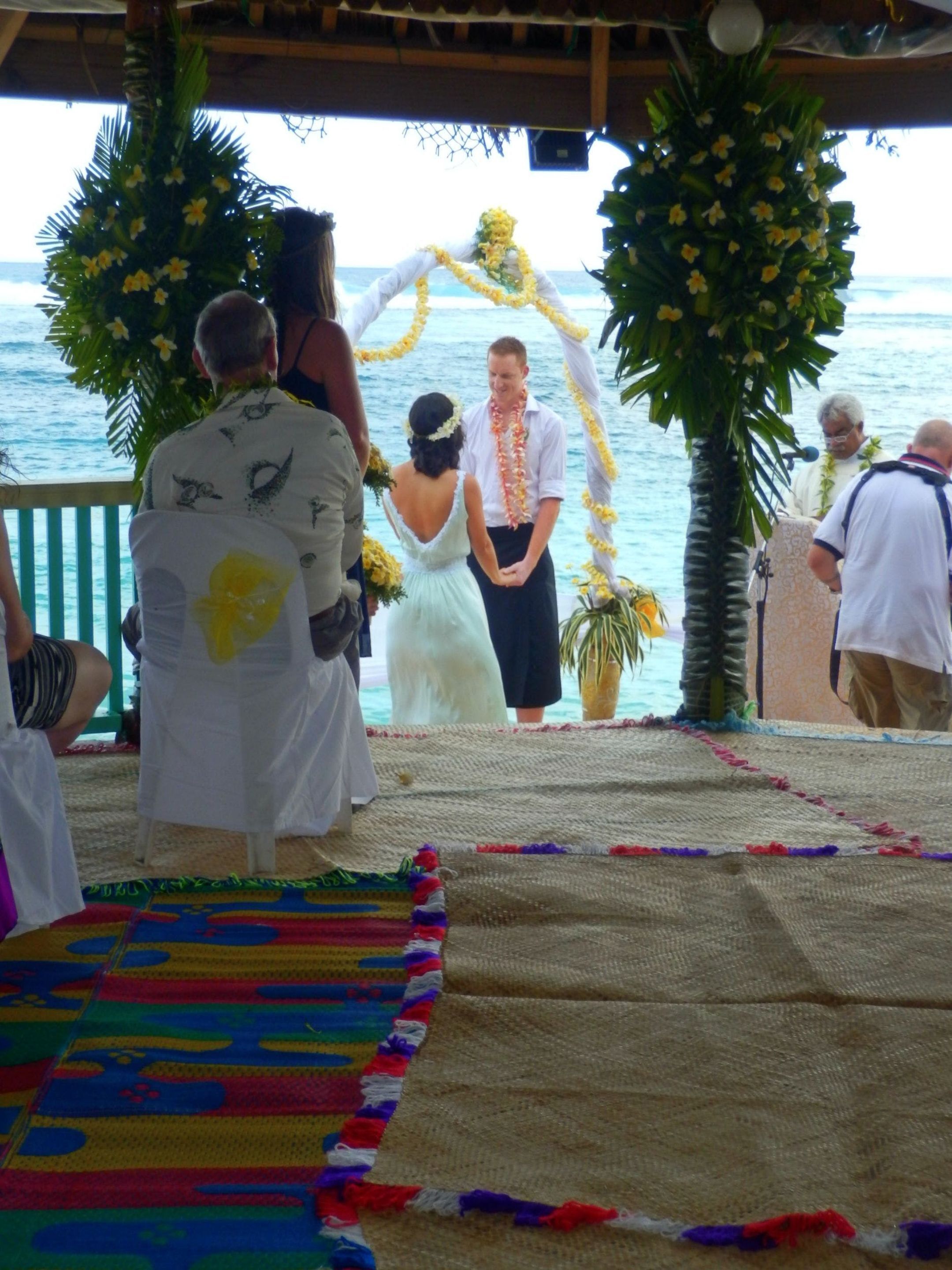 Outdoor wedding area