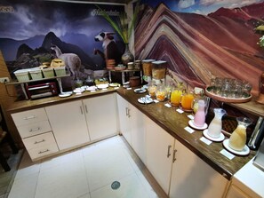 Free daily self-service breakfast 