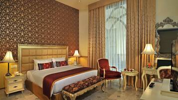 Sábanas italianas Frette, colchones con efecto memoria y minibar