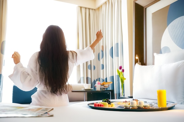 Ropa de cama de alta calidad y minibar