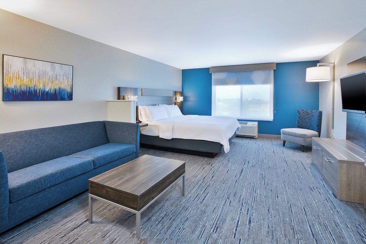 套房, 1 張特大雙人床和 1 張沙發床 | 低過敏寢具、客房內保險箱、書桌、遮光布/窗簾