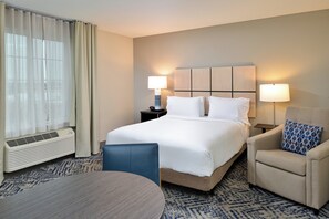 Premium bedding, down duvets, pillow-top beds, desk