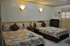 Desk, free WiFi, bed sheets