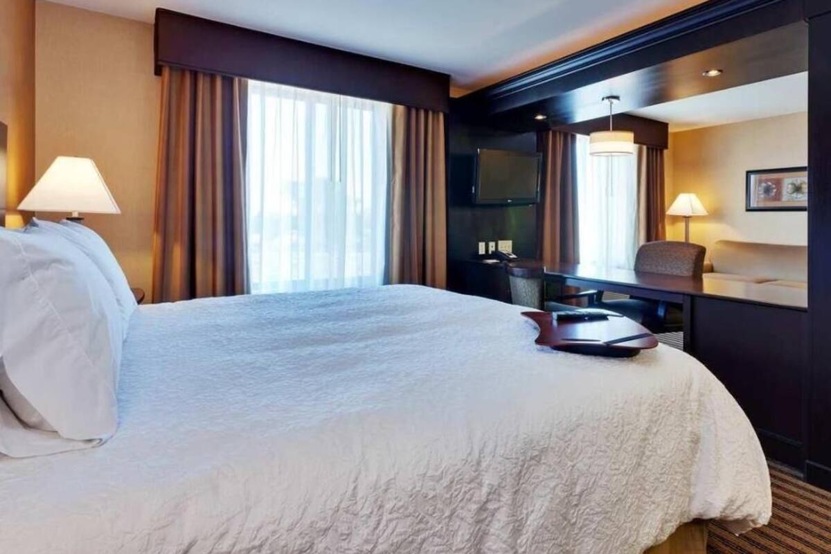 Desk, blackout drapes, iron/ironing board, free WiFi
