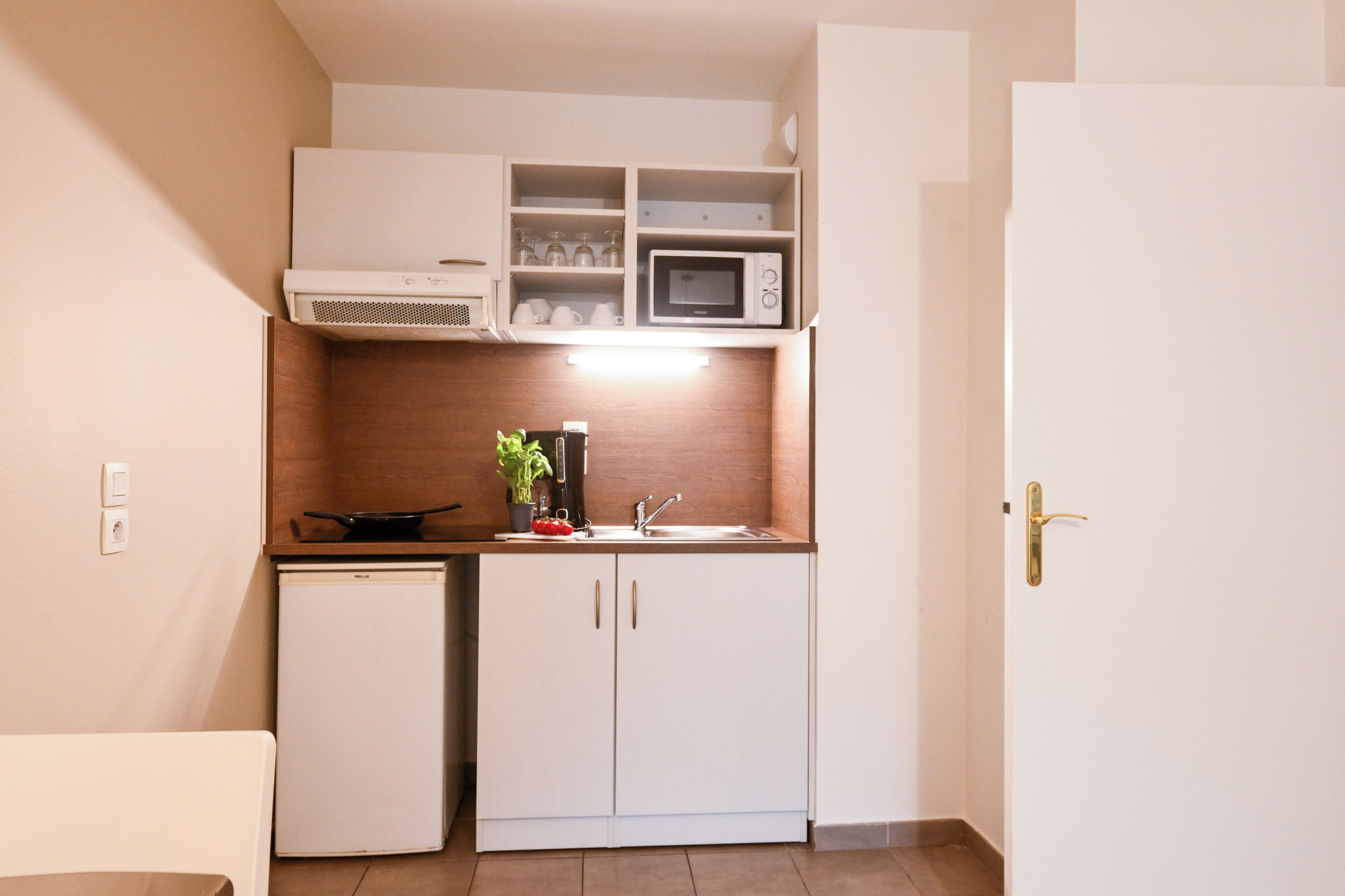 Appartement 1 chambre | Private kitchen | Coffee/tea maker, fridge, microwave, stovetop