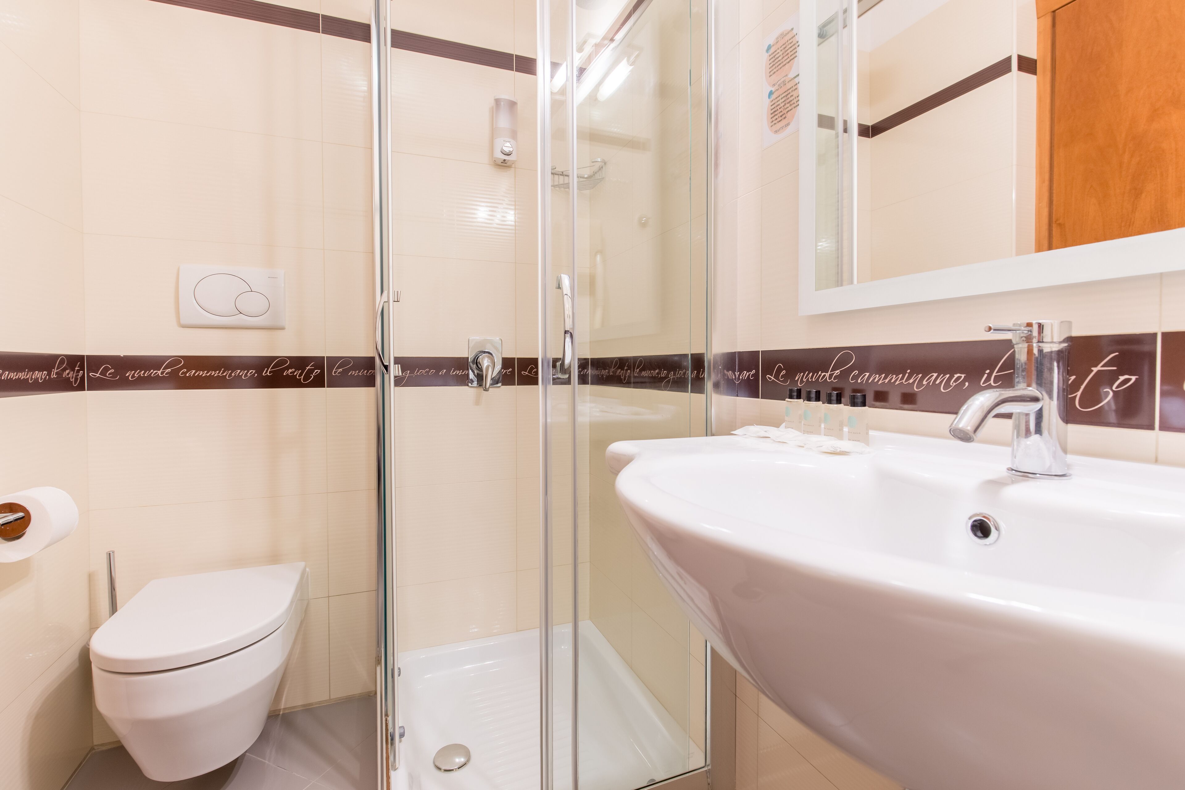 superior quadruple room | bathroom | shower, rainfall showerhead, free toiletries, hair dryer