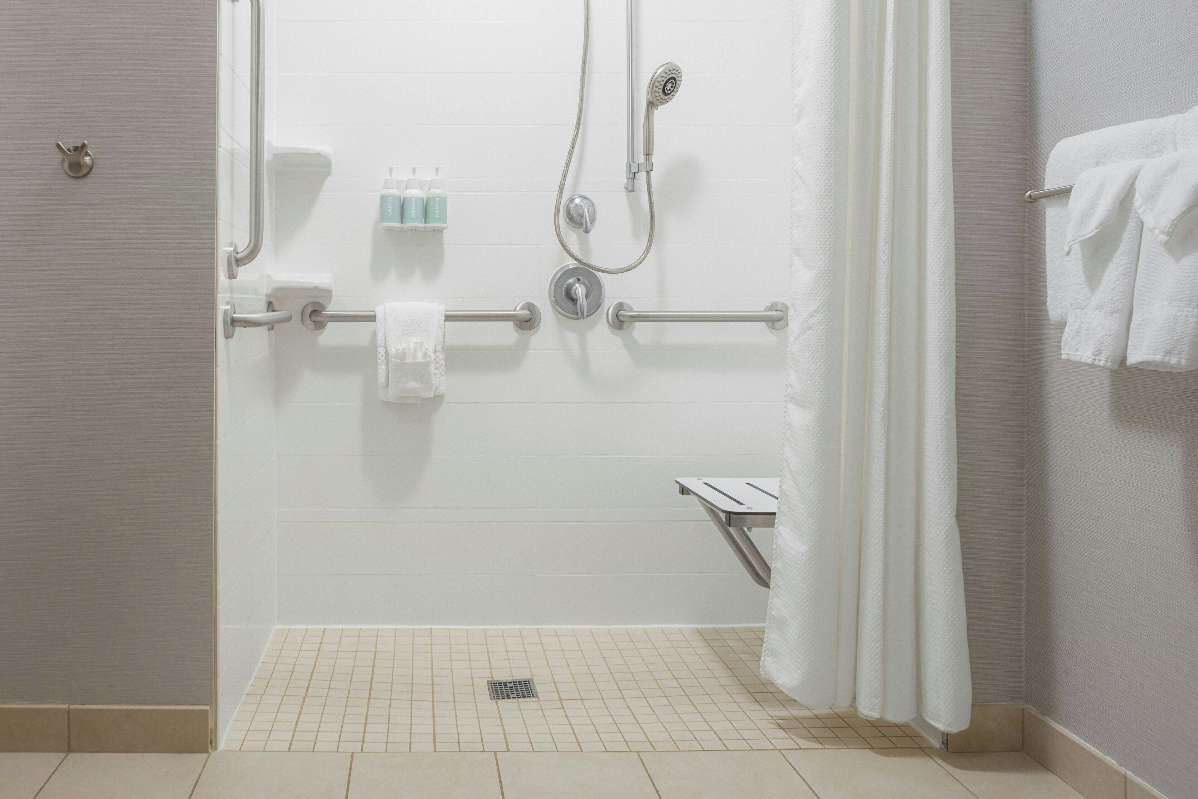 free toiletries, hair dryer, towels