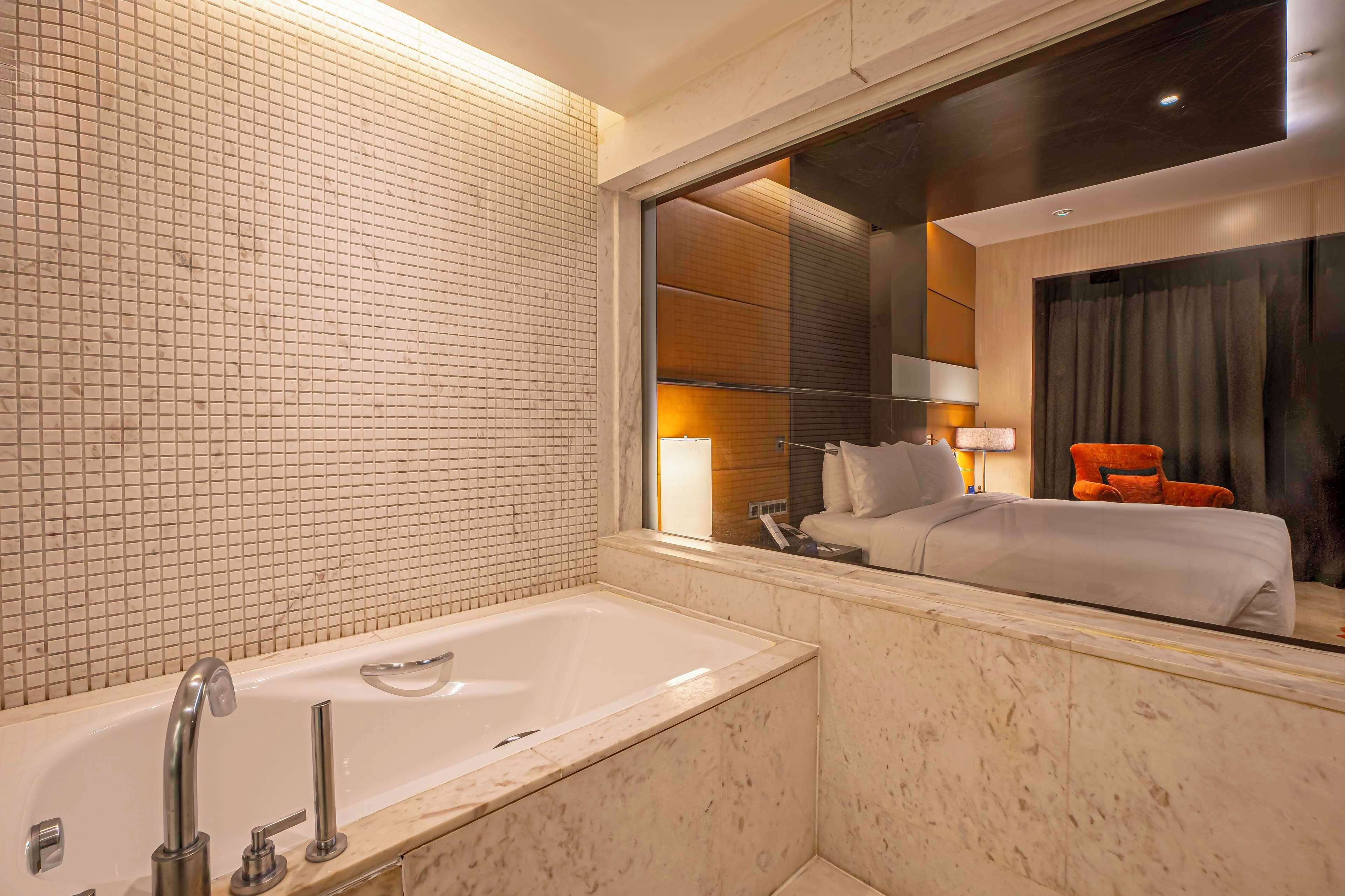 rainfall showerhead, free toiletries, hair dryer, bathrobes