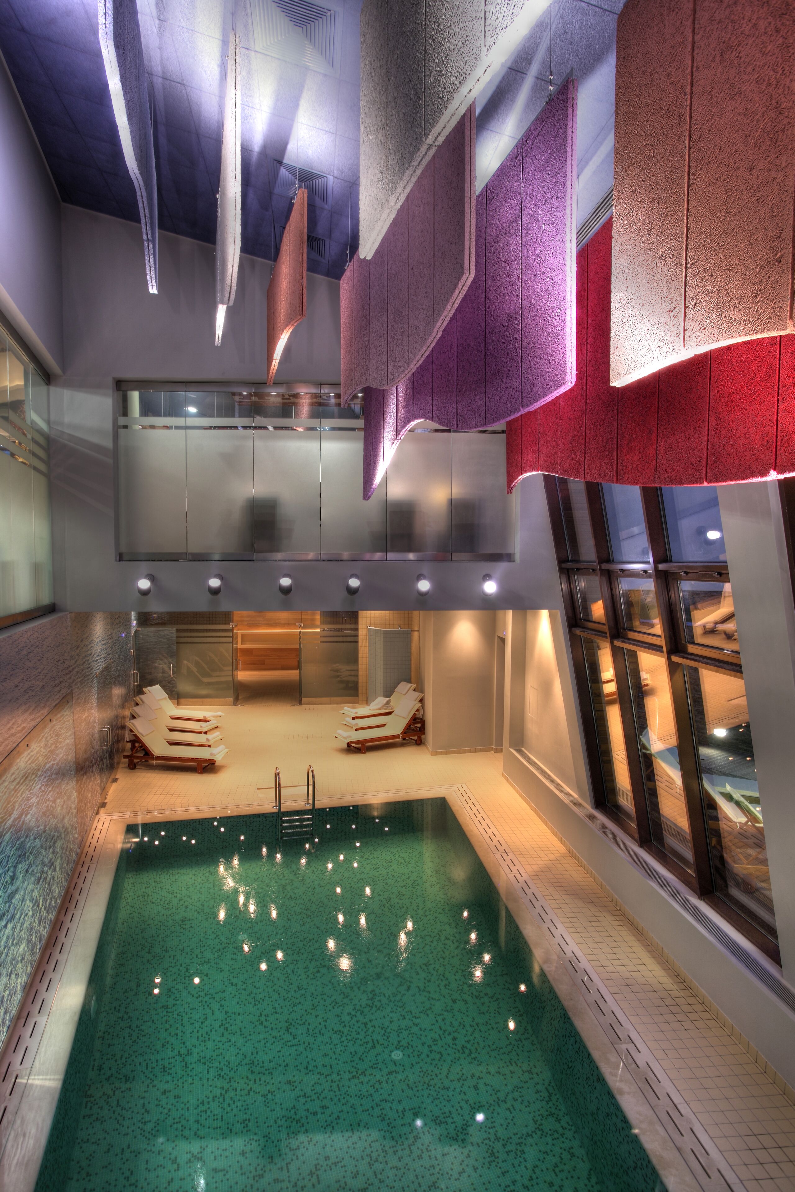 2 indoor pools, open 11:00 AM to 8:00 PM, sun loungers