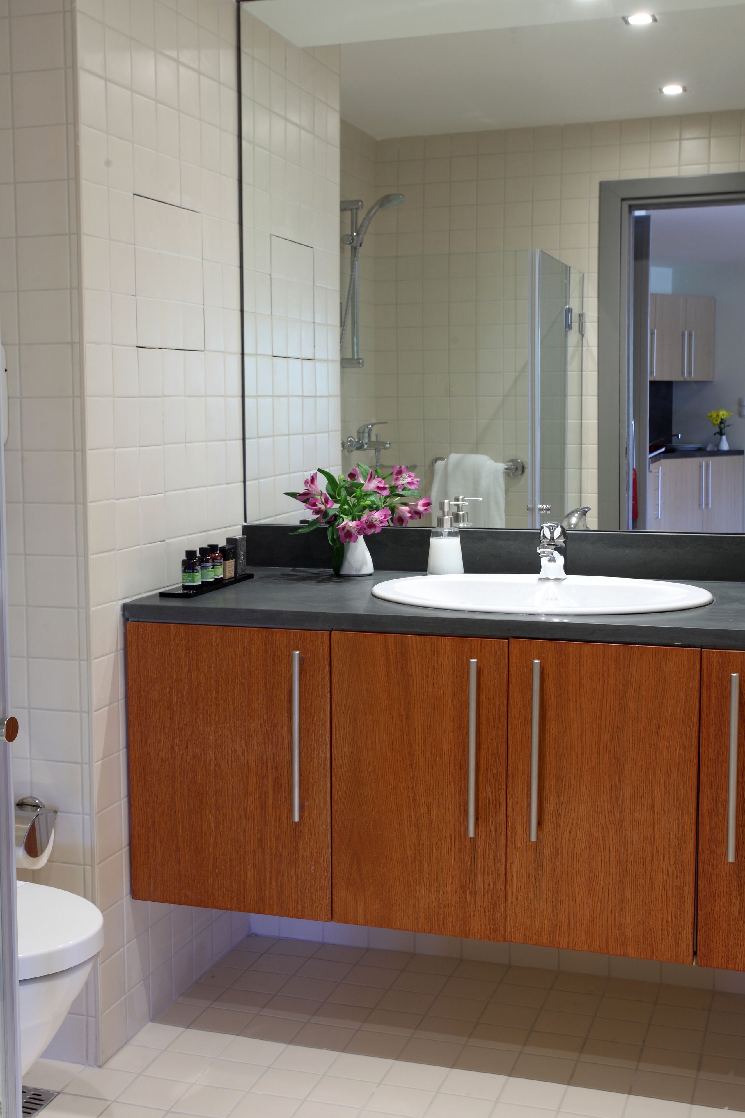 bathtub, free toiletries, hair dryer, towels