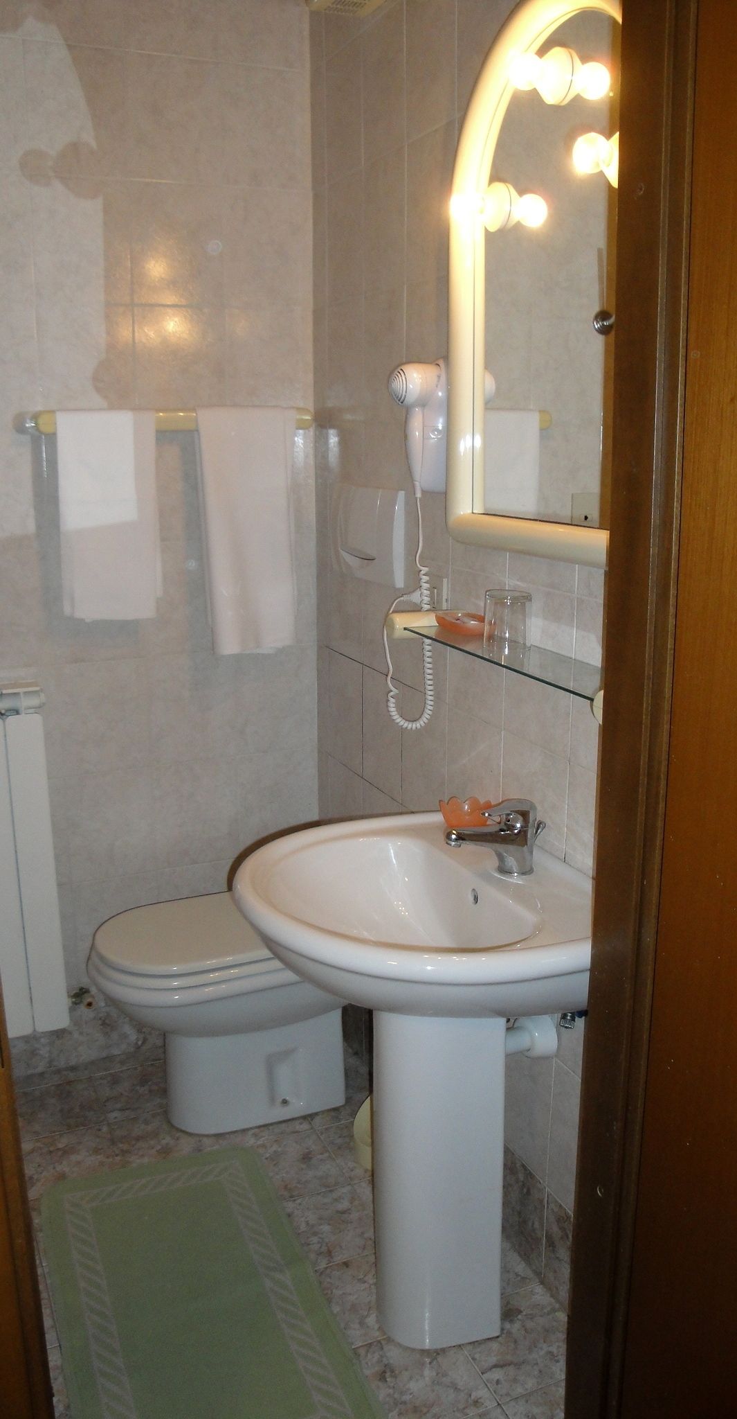 combined shower/bathtub, free toiletries, hair dryer, bidet