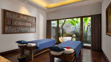 Espace de soins pour les couples, soins corporels, soins d'aromathérapie